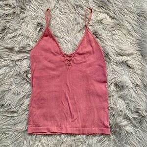 Stretchy pink tank top